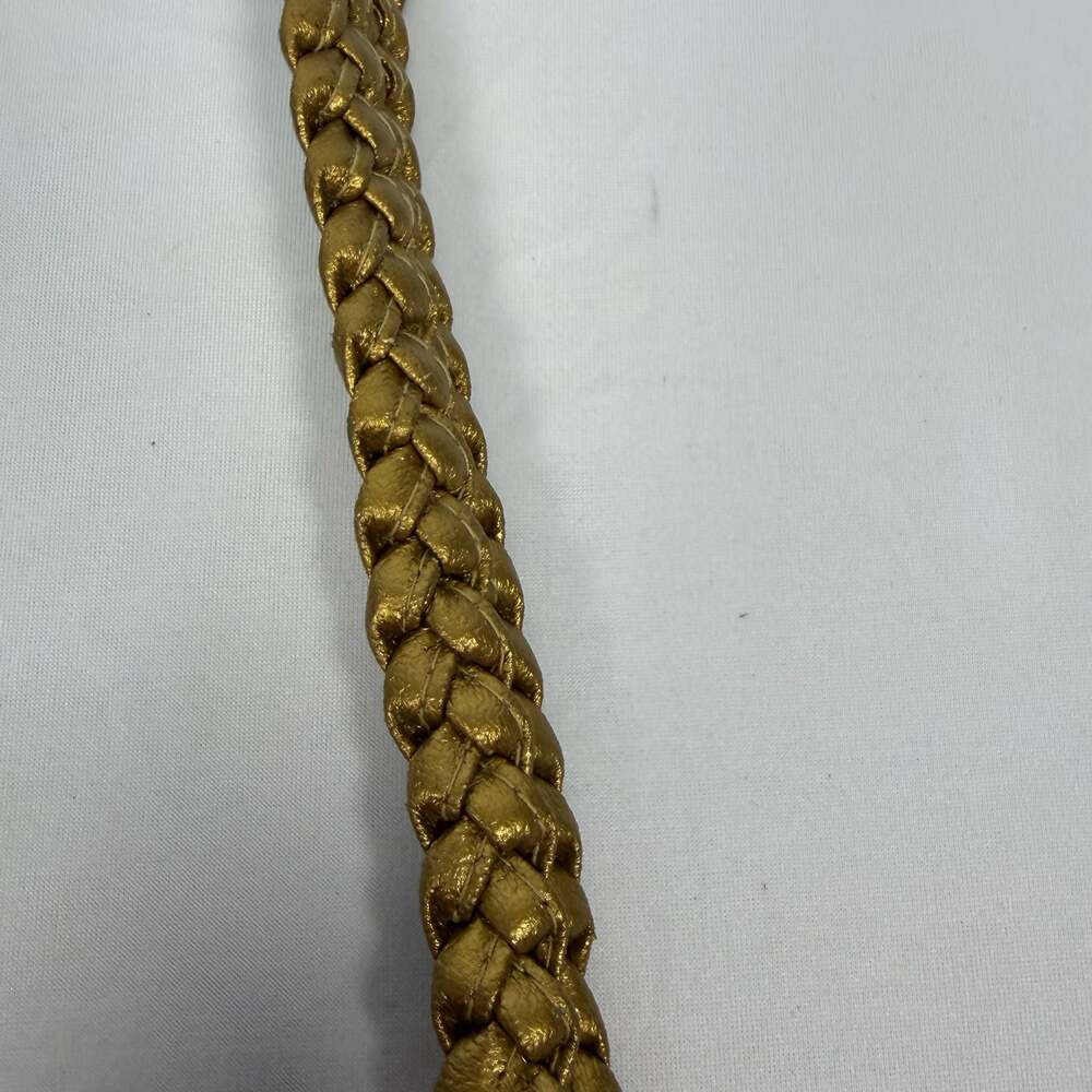 Whiting & Davis Vintage Gold Mesh Braided Strap Shoulder Bag - Picture 4 of 14